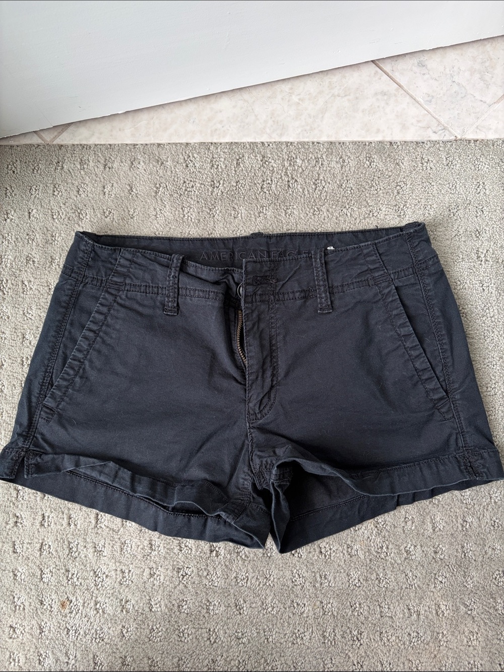 American Eagle Outfitters Black Women's Cotton Shorts